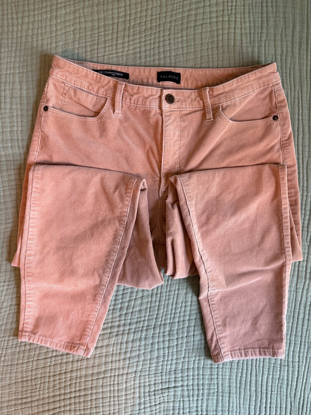Talbots Women’s 12P Curvy Corduroy Jeggings Tan Beige Petite Skinny Pants